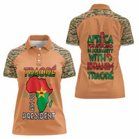 Africa in Solidarity with Traore Women Polo Shirt Africa For Africans