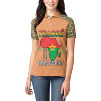 Africa in Solidarity with Traore Women Polo Shirt Africa For Africans