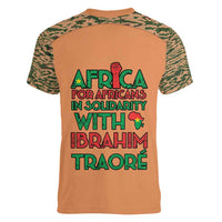 Africa in Solidarity with Traore Women V-Neck T-Shirt Africa For Africans