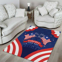 Happy Liberia Flag Day Area Rug One Flag One People - Wonder Print Shop