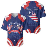 Personalized Happy Liberia Flag Day Baseball Jersey One Flag One People - Wonder Print Shop