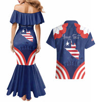 Personalized Happy Liberia Flag Day Couples Matching Mermaid Dress and Hawaiian Shirt One Flag One People - Wonder Print Shop