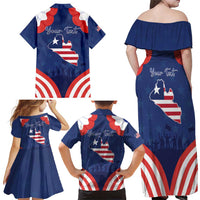 Personalized Happy Liberia Flag Day Family Matching Off Shoulder Maxi Dress and Hawaiian Shirt One Flag One People - Wonder Print Shop