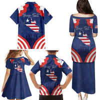 Personalized Happy Liberia Flag Day Family Matching Puletasi and Hawaiian Shirt One Flag One People - Wonder Print Shop