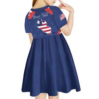 Personalized Happy Liberia Flag Day Kid Short Sleeve Dress One Flag One People - Wonder Print Shop