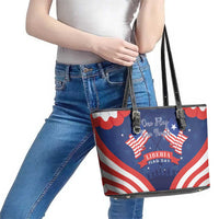 Happy Liberia Flag Day Leather Tote Bag One Flag One People - Wonder Print Shop