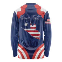 Personalized Happy Liberia Flag Day Long Sleeve Shirt One Flag One People - Wonder Print Shop