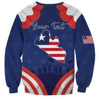 Personalized Happy Liberia Flag Day Sweatshirt One Flag One People - Wonder Print Shop