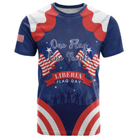 Personalized Happy Liberia Flag Day T Shirt One Flag One People - Wonder Print Shop