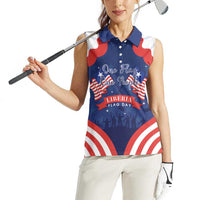 Personalized Happy Liberia Flag Day Women Sleeveless Polo Shirt One Flag One People - Wonder Print Shop