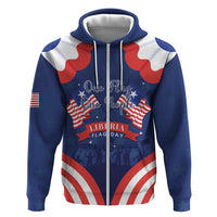 Personalized Happy Liberia Flag Day Zip Hoodie One Flag One People - Wonder Print Shop