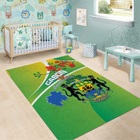 Gabon Independence Day Area Rug Coat Of Arms With Map - Wonder Print Shop