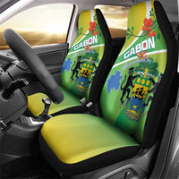 Gabon Independence Day Car Seat Cover Coat Of Arms With Map - Wonder Print Shop
