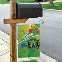 Gabon Independence Day Garden Flag Coat Of Arms With Map - Wonder Print Shop