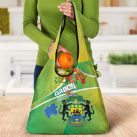 Gabon Independence Day Grocery Bag Coat Of Arms With Map - Wonder Print Shop