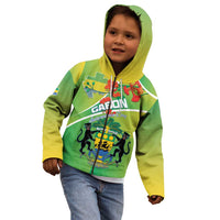 Personalized Gabon Independence Day Kid Hoodie Coat Of Arms With Map - Wonder Print Shop