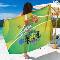 Gabon Independence Day Sarong Coat Of Arms With Map - Wonder Print Shop