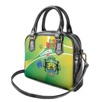 Gabon Independence Day Shoulder Handbag Coat Of Arms With Map - Wonder Print Shop