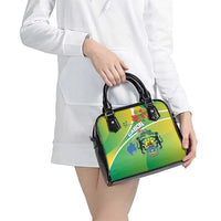 Gabon Independence Day Shoulder Handbag Coat Of Arms With Map - Wonder Print Shop