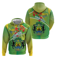 Personalized Gabon Independence Day Zip Hoodie Coat Of Arms With Map - Wonder Print Shop