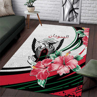 Sudan Area Rug Sudanese Secretary Bird With Hibiscus - Wonder Print Shop