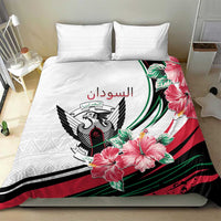 Sudan Bedding Set Sudanese Secretary Bird With Hibiscus - Wonder Print Shop