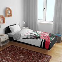 Sudan Bedding Set Sudanese Secretary Bird With Hibiscus - Wonder Print Shop