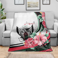 Sudan Blanket Sudanese Secretary Bird With Hibiscus - Wonder Print Shop