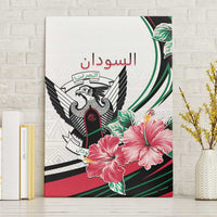 Sudan Canvas Wall Art Sudanese Secretary Bird With Hibiscus - Wonder Print Shop