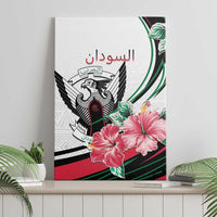 Sudan Canvas Wall Art Sudanese Secretary Bird With Hibiscus - Wonder Print Shop