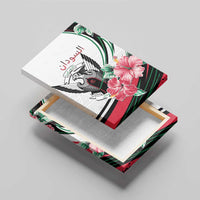 Sudan Canvas Wall Art Sudanese Secretary Bird With Hibiscus - Wonder Print Shop