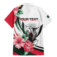 Personalized Sudan Family Matching Mermaid Dress and Hawaiian Shirt Sudanese Secretary Bird With Hibiscus - Wonder Print Shop