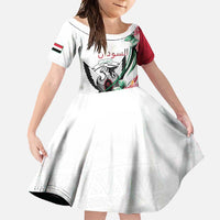 Personalized Sudan Family Matching Tank Maxi Dress and Hawaiian Shirt Sudanese Secretary Bird With Hibiscus - Wonder Print Shop