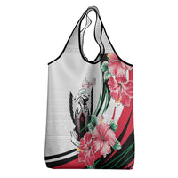 Sudan Grocery Bag Sudanese Secretary Bird With Hibiscus - Wonder Print Shop