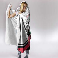 Sudan Hooded Blanket Sudanese Secretary Bird With Hibiscus - Wonder Print Shop