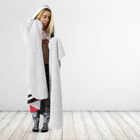 Sudan Hooded Blanket Sudanese Secretary Bird With Hibiscus - Wonder Print Shop