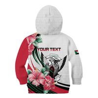 Personalized Sudan Kid Hoodie Sudanese Secretary Bird With Hibiscus - Wonder Print Shop