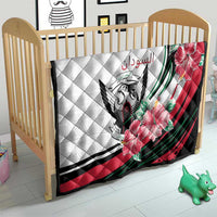 Sudan Quilt Sudanese Secretary Bird With Hibiscus - Wonder Print Shop