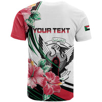 Personalized Sudan T Shirt Sudanese Secretary Bird With Hibiscus - Wonder Print Shop