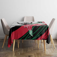 Sudan Tablecloth Sudanese Secretary Bird With Hibiscus - Wonder Print Shop