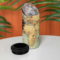 Pan African Flag Day 4 in 1 Can Cooler Tumbler Our History Started Before Slavery - Wonder Print Shop