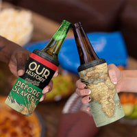 Pan African Flag Day 4 in 1 Can Cooler Tumbler Our History Started Before Slavery - Wonder Print Shop