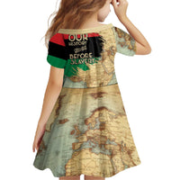 Pan African Flag Day Family Matching Off The Shoulder Long Sleeve Dress and Hawaiian Shirt Our History Started Before Slavery - Wonder Print Shop