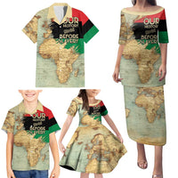 Pan African Flag Day Family Matching Puletasi and Hawaiian Shirt Our History Started Before Slavery - Wonder Print Shop