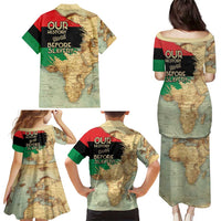 Pan African Flag Day Family Matching Puletasi and Hawaiian Shirt Our History Started Before Slavery - Wonder Print Shop