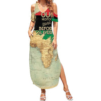 Pan African Flag Day Family Matching Summer Maxi Dress and Hawaiian Shirt Our History Started Before Slavery - Wonder Print Shop