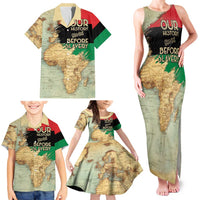 Pan African Flag Day Family Matching Tank Maxi Dress and Hawaiian Shirt Our History Started Before Slavery - Wonder Print Shop