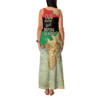 Pan African Flag Day Family Matching Tank Maxi Dress and Hawaiian Shirt Our History Started Before Slavery - Wonder Print Shop