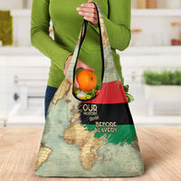 Pan African Flag Day Grocery Bag Our History Started Before Slavery - Wonder Print Shop