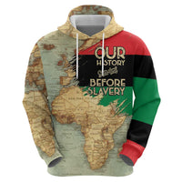 Pan African Flag Day Hoodie Our History Started Before Slavery - Wonder Print Shop